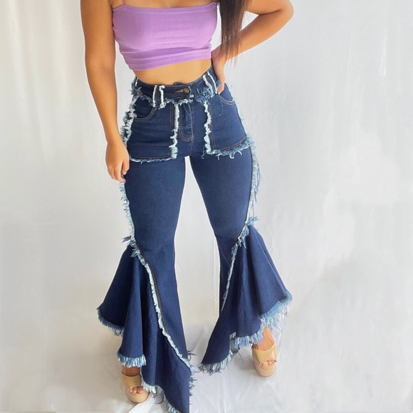 Purple Candy Flare Jeans 